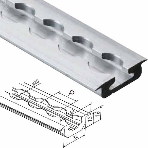 GUIDA INCASSATA 3.000 MM LAVORATA